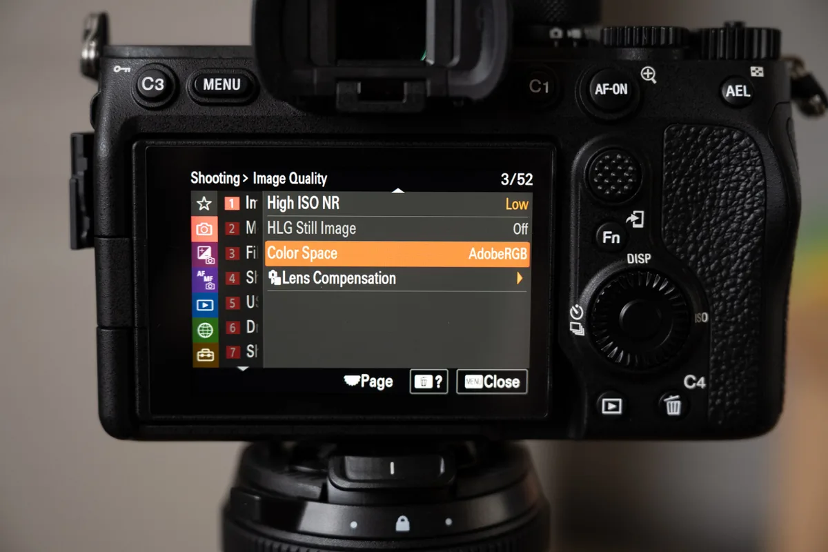 touch operation settings menu