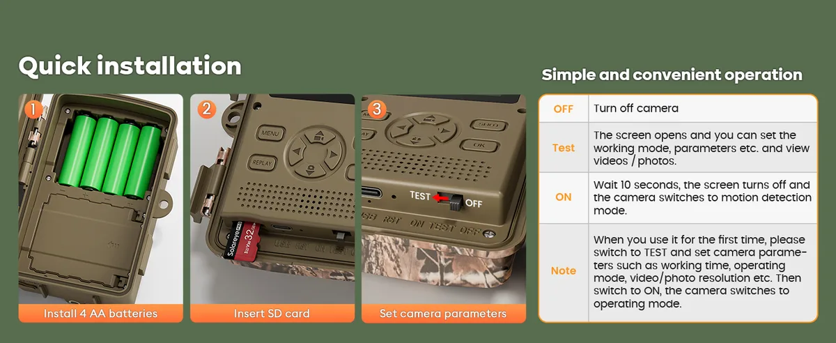 trail camera battery compartment types