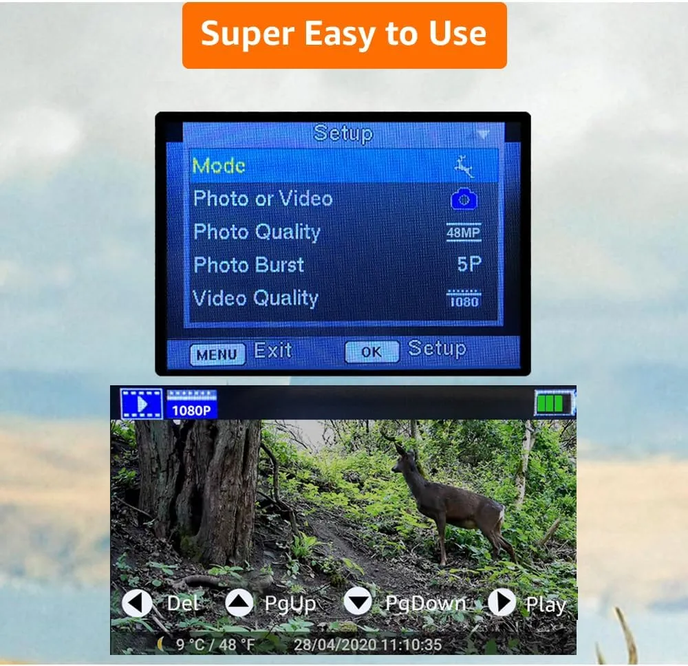 trail camera menu settings