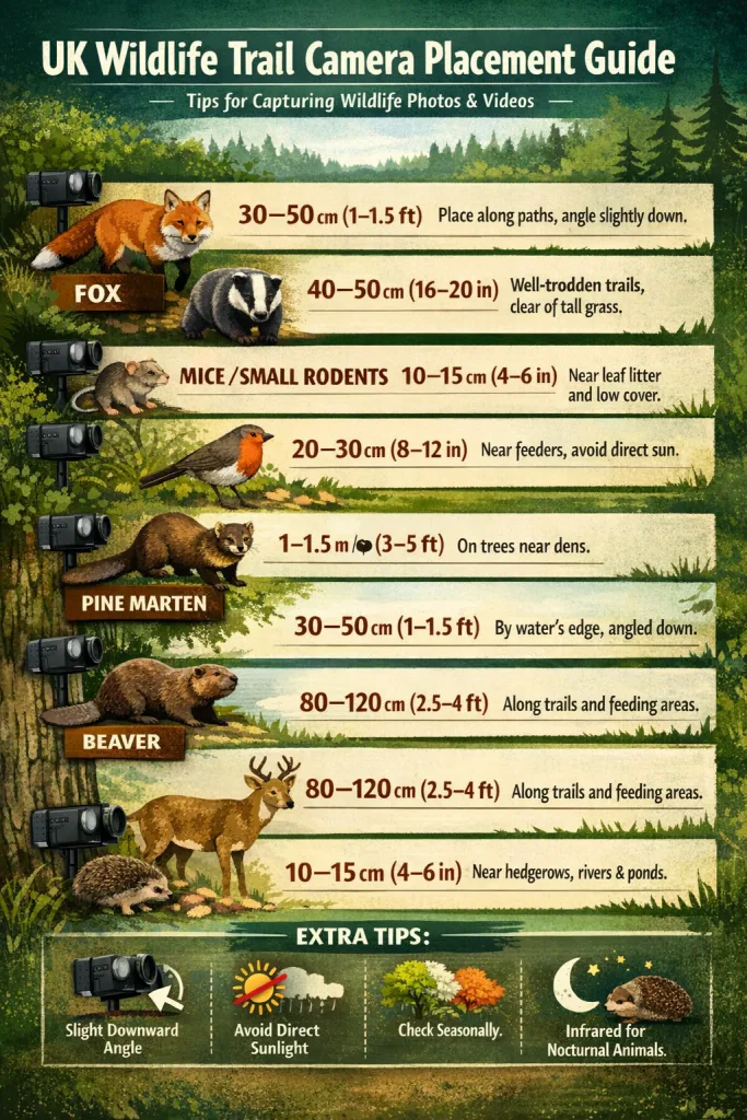 trail camera placement diagram