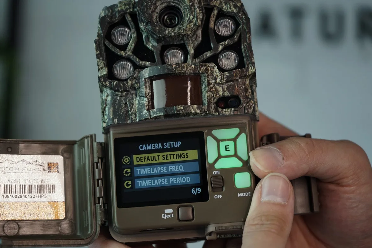 trail camera settings menu audio