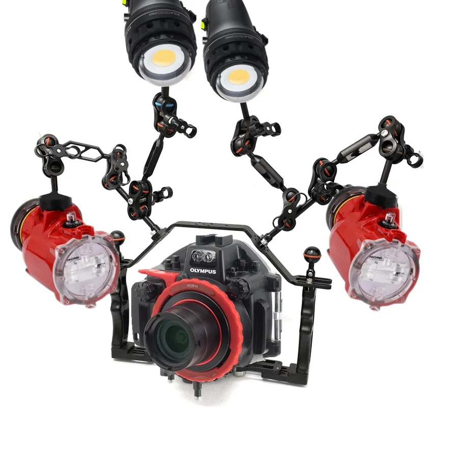 underwater strobe setup