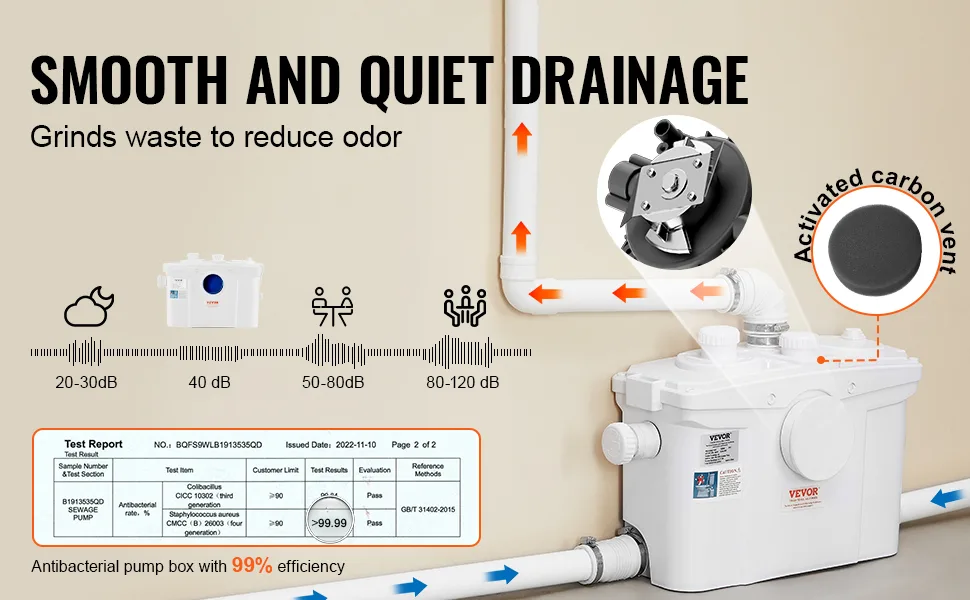 upflush toilet system installation
