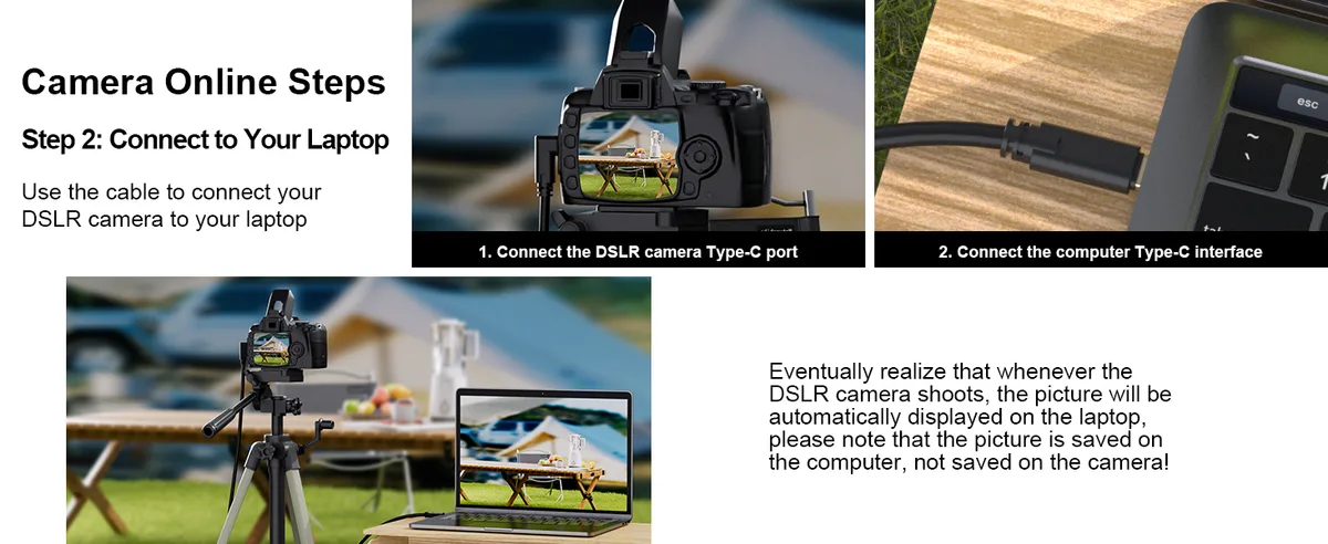USB-C cable action camera transfer