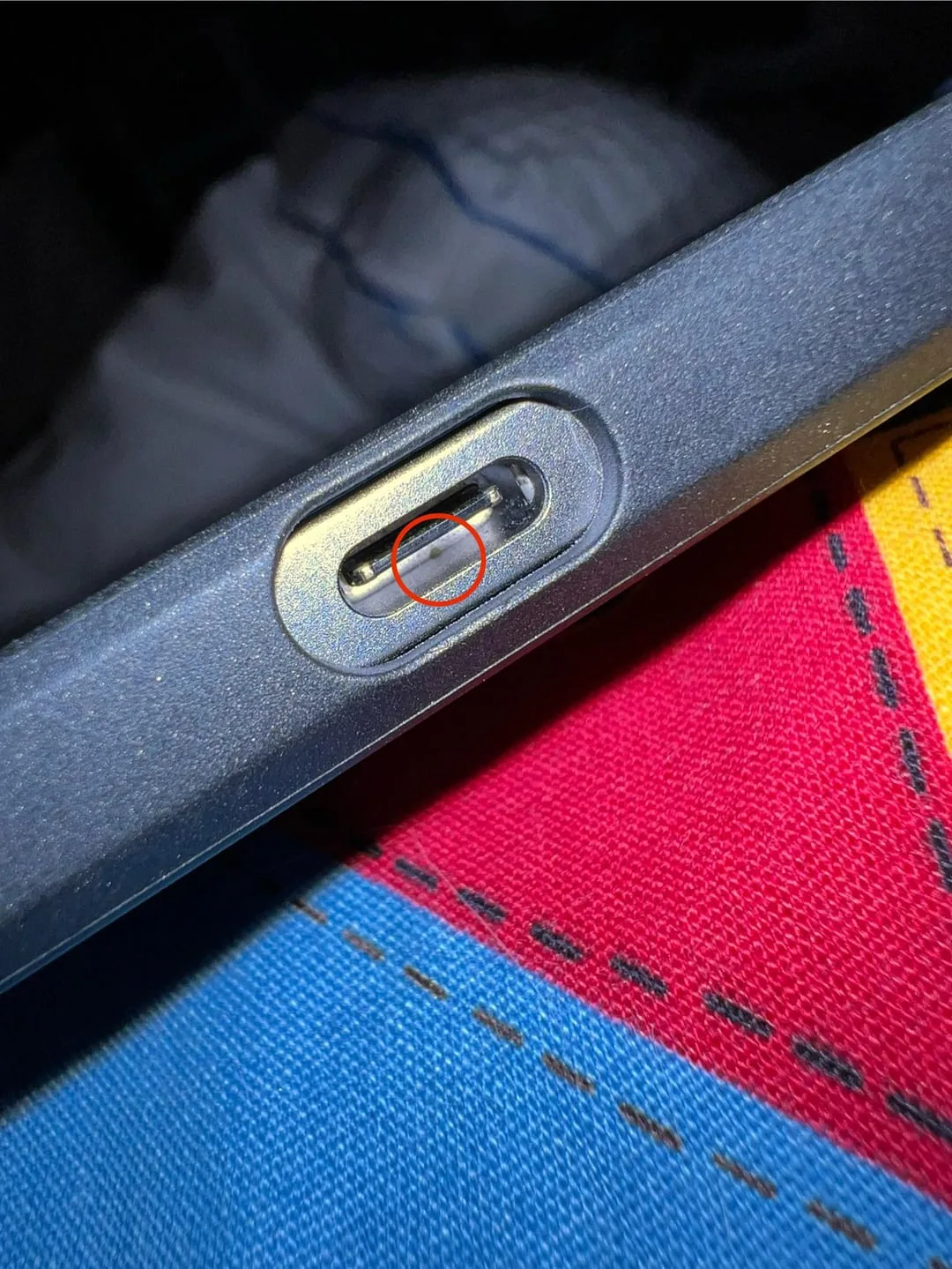USB-C charging port inspection