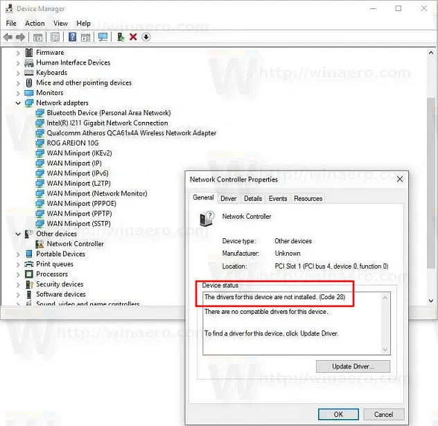 USB device not recognized error Windows