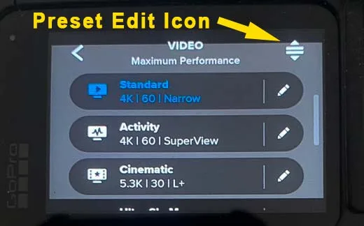 Video presets