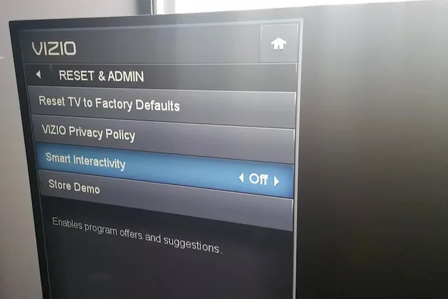 Vizio SmartCast system settings