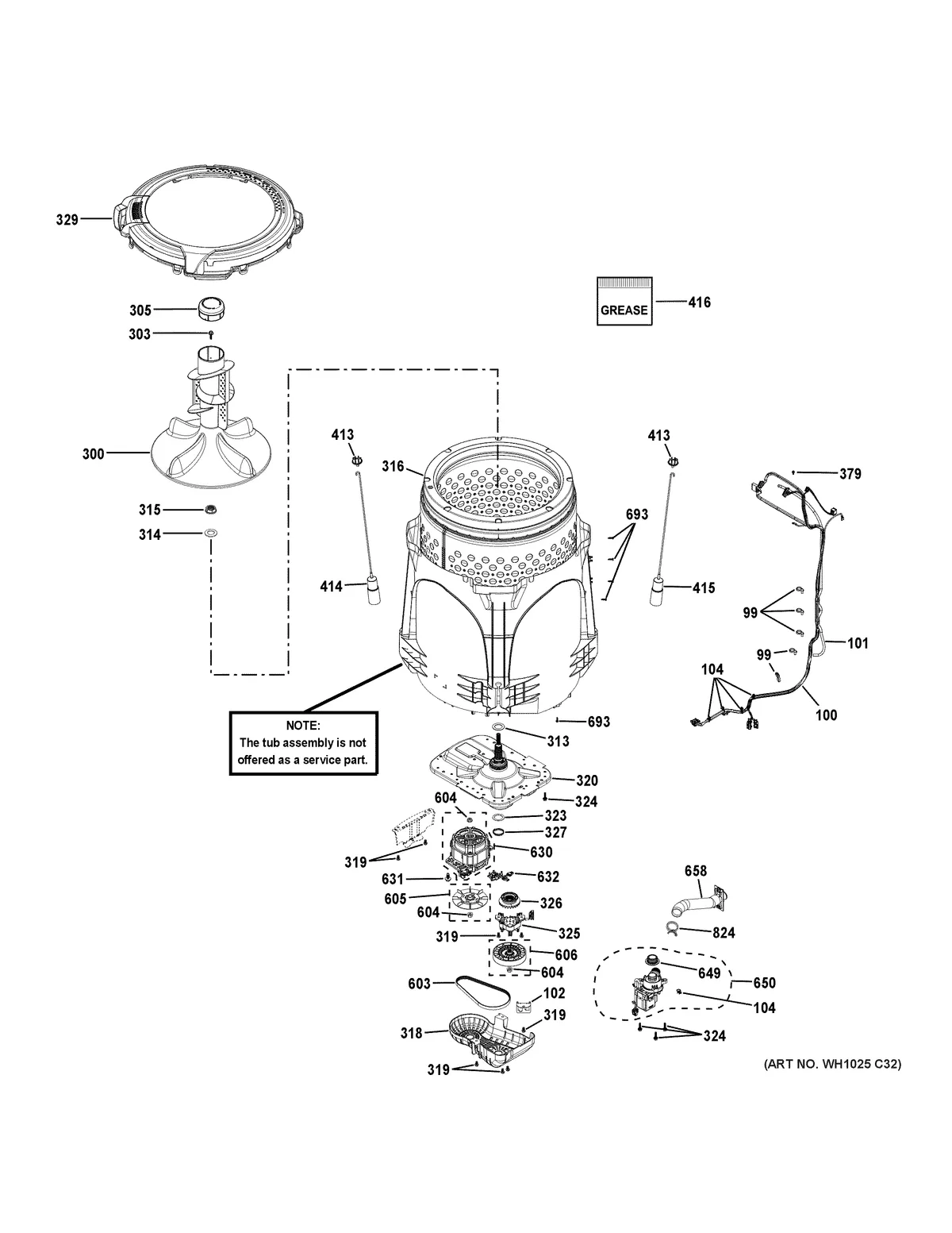 Water level sensor (pressure switch / transducer)
