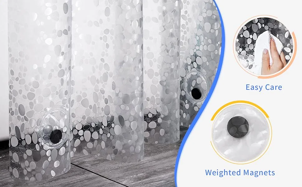 Weighted hem magnetic strip