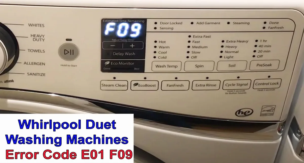 Whirlpool Duet Washer Troubleshooting Codes