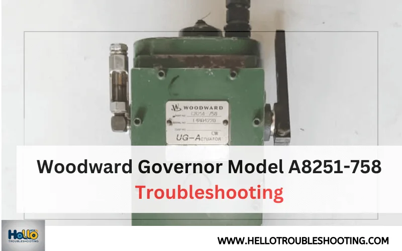 Woodward Governor Model A8251 758 Troubleshooting