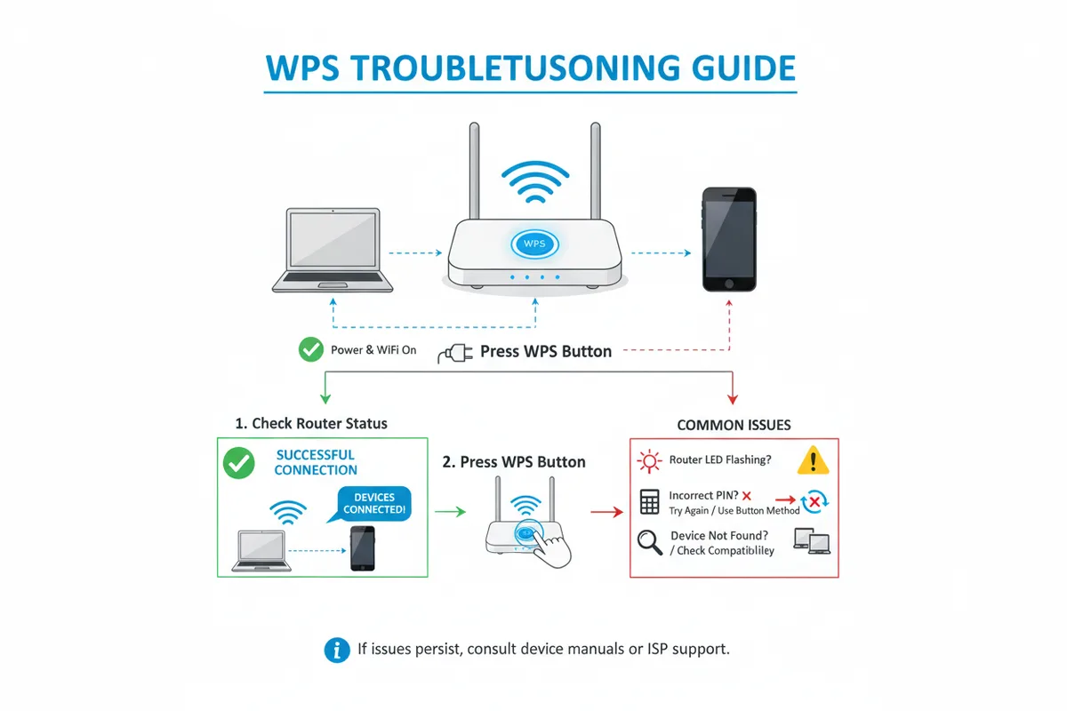 WPS troubleshooting flowchart