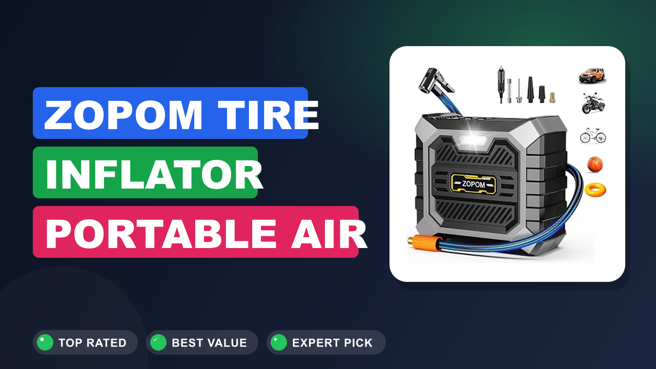 ZOPOM Tire Inflator Portable Air Compressor Review